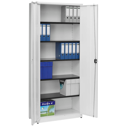 Artikelbild für mauser Stahlschrank entero BF4/22 STG 9010/9010 reinweiß 5 Fachböden 95,0 x 42,0 x 220,0 cm, aufgebaut, 1 St., Artikelnummer 260005