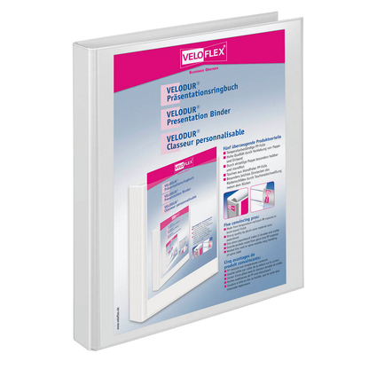 Artikelbild für VELOFLEX VELODUR® Präsentationsringbücher 2-Ringe weiß 2,0 cm DIN A4, 10 St., Artikelnummer 599449