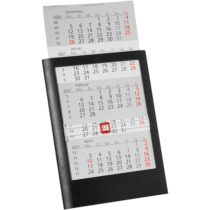 Artikelbild 3 für Tischkalender Einsteckkalender 2026/2027 schwarz, 1 St., Artikelnummer 547863