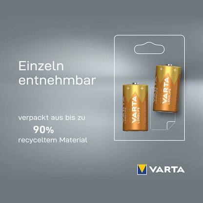 Artikelbild 7 für VARTA Batterien LONGLIFE Alkali-Mangan Baby C 1,5 V, 6 St., Artikelnummer 964148