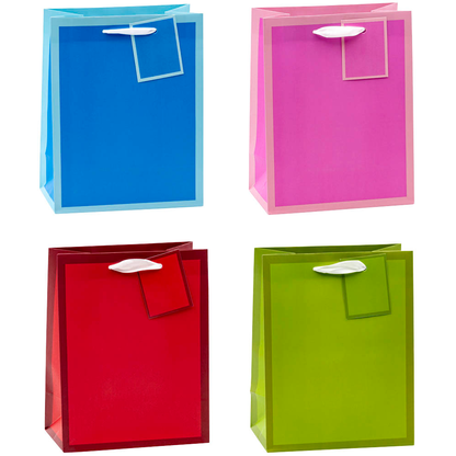 Artikelbild 2 für TSI Geschenktüten TREND MIT RAHMEN blau, rosa, rot, grün 18,0 x 23,0 cm, 12 St., Artikelnummer 651689