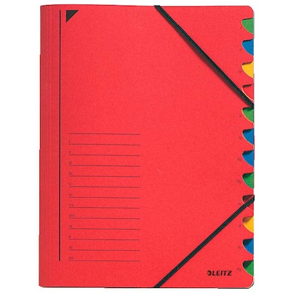 Artikelbild für LEITZ Ordnungsmappe 3912 12 Fächer rot, 1 St., Artikelnummer 322913