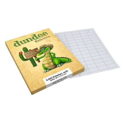 Artikelbild für dundee Etiketten weiß 38,1 x 21,2 mm, 100 Blatt, Artikelnummer 585048