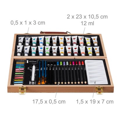 Artikelbild 7 für relaxdays Malkoffer farbsortiert, 1 Set, Artikelnummer 454682