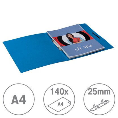 Artikelbild 3 für VON LEITZ Ringbuch 2-Ringe blau 2,5 cm DIN A4, 1 St., Artikelnummer 635307