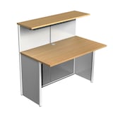 Artikelbild 1 für Kerkmann Empfangstheke Genua gerade, buche, silber 116,0 x 70,0 x 115,0 cm, Artikelnummer 668574