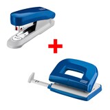 Artikelbild 1 für novus Locher und Heftgeräte Set E210/E15 blau, Artikelnummer 158749