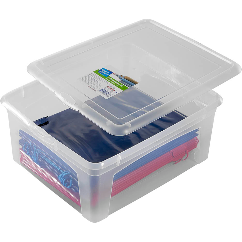 flink & sauber Aufbewahrungsbox 17,0 l transparent 40,0 x 35,0 x 17,0 cm, 1 St