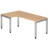 Artikelbild 1 für HAMMERBACHER JS82 höhenverstellbarer Schreibtisch eiche L-Form, 5-Fuß-Gestell eiche 200,0 x 120,0 cm, Artikelnummer 864241