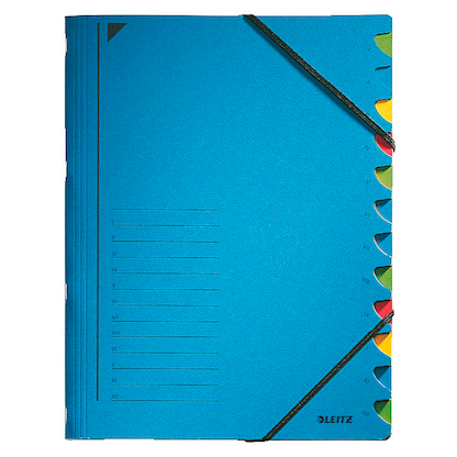 Artikelbild für LEITZ Ordnungsmappe 3912 12 Fächer blau, 1 St., Artikelnummer 322920
