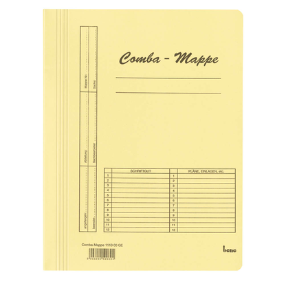 Artikelbild für bene Schnellhefter Comba-Mappe Karton gelb DIN A4, 5 St., Artikelnummer 444125