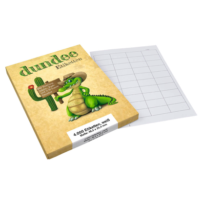 Artikelbild für dundee Etiketten weiß 48,5 x 25,4 mm, 100 Blatt, Artikelnummer 585063
