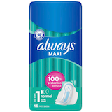 Artikelbild 1 für always Binden Maxi Normal mit Flügeln für leichte bis mittlere Tage, 16 St., Artikelnummer 922272