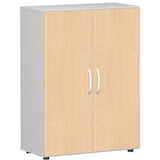 Artikelbild 1 für geramöbel Aktenschrank Flex, S-383102-BL lichtgrau, buche 2 Fachböden 80,0 x 42,0 x 110,4 cm, Artikelnummer 876298