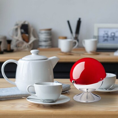 Artikelbild 3 für relaxdays Zuckerdose silber, rot, 1 St., Artikelnummer 472623