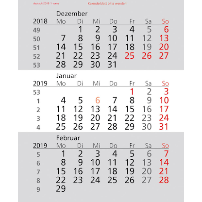 Artikelbild für Ersatzkalendarium Für Tisch-Einsteckkalender 2026/2027, 1 St., Artikelnummer 250567