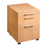 Artikelbild 1 für HAMMERBACHER AC20 Rollcontainer buche 3 Auszüge 42,8 x 58,0 x 59,0 cm, Artikelnummer 984401