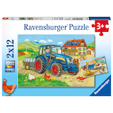 Artikelbild 1 für Ravensburger Baustelle und Bauernhof Puzzle, 2 x 12 Teile, Artikelnummer 480622