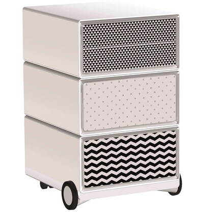 Artikelbild für PAPERFLOW easyBox Black & White Rollcontainer weiß, schwarz 60445 4 Auszüge 39,0 x 43,6 x 64,2 cm, Artikelnummer 215599