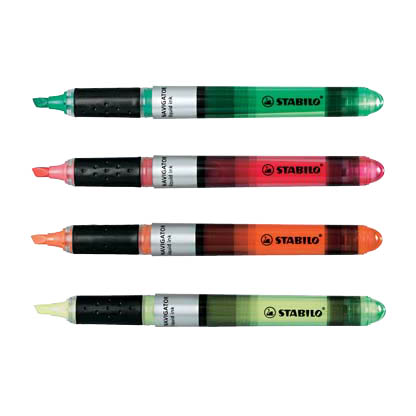 Artikelbild für STABILO NAVIGATOR Textmarker farbsortiert, 4 St., Artikelnummer 701631