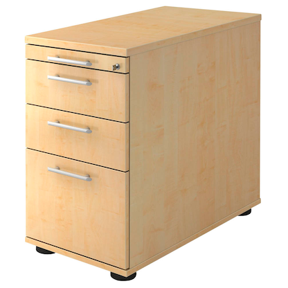 Artikelbild 6 für HAMMERBACHER Sira Standcontainer ahorn 4 Auszüge Kunststoff-Relinggriff silber 42,8 x 80,0 x 72,0 - 76,0 cm, Artikelnummer 197087