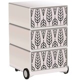 Artikelbild 1 für PAPERFLOW easyBox Black & White Rollcontainer weiß, schwarz 60491 4 Auszüge 39,0 x 43,6 x 64,2 cm, Artikelnummer 215737