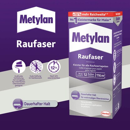 Artikelbild 3 für Metylan Raufaser Tapetenkleister 720,0 g, 1 St., Artikelnummer 724718
