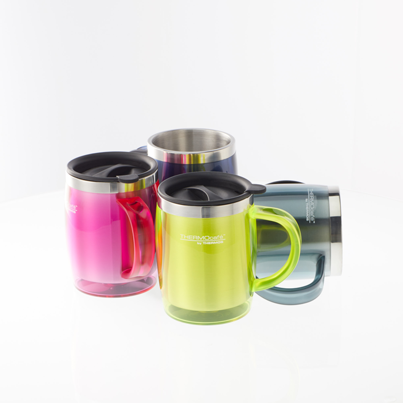 360-Grad-Artikelbild für THERMOcafé by THERMOS Isolierbecher Desktop Mug blau 350,0 ml, 1 St., Artikelnummer 367324