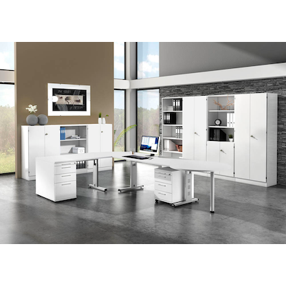 Artikelbild 5 für HAMMERBACHER Gradeo Rollcontainer weiß 4 Auszüge 42,8 x 58,0 x 59,0 cm, Artikelnummer 387076