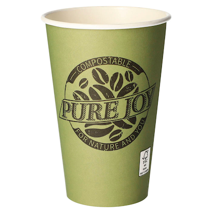 Artikelbild für PAPSTAR Einweg-Kaffeebecher PURE JOY grün 0,3 l, 50 St., Artikelnummer 307780
