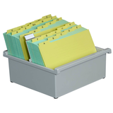 Artikelbild 1 für HAN Karteikasten DIN A5 für 800 Karteikarten grau ohne Deckel, Artikelnummer 451211