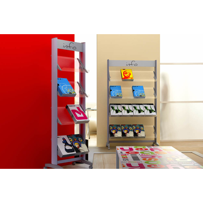 Artikelbild 2 für PAPERFLOW Prospektständer silber DIN A4 94,0 x 38,5 x 167,8 cm, 1 St., Artikelnummer 571669