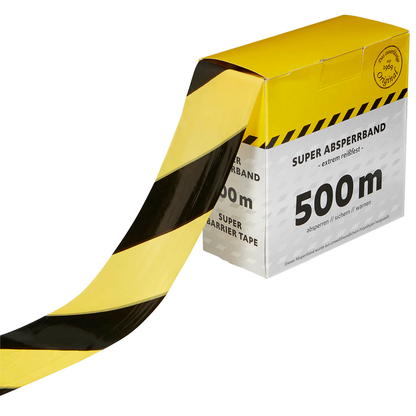 Artikelbild 3 für Absperrband gelb, schwarz 80,0 mm x 500,0 m, Artikelnummer 306837