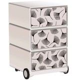 Artikelbild 1 für PAPERFLOW easyBox Black & White Rollcontainer weiß, schwarz 62439 4 Auszüge 39,0 x 43,6 x 64,2 cm, Artikelnummer 214769