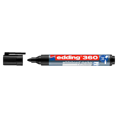 Artikelbild 3 für edding 360 Whiteboard-Marker schwarz 1,5 - 3,0 mm, 10 St., Artikelnummer 542977