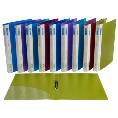 Artikelbild für RAPESCO® Ringbücher 2-Ringe grün, blau, pink, violett, hellblau 2,6 cm DIN A4, 10 St., Artikelnummer 154961