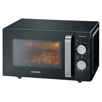 Artikelbild für SEVERIN MW 7762 Mikrowelle 800 Watt schwarz, edelstahl, Artikelnummer 730673