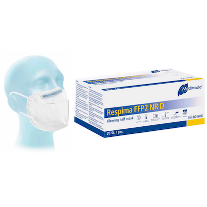 Artikelbild für Meditrade® Atemschutzmasken Respima FFP2 NR D DIN EN 149:2001, A1:2009, 20 St., Artikelnummer 805303