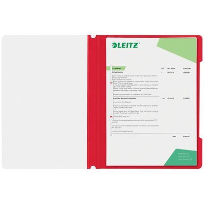 Artikelbild 8 für LEITZ Schnellhefter 4191 Kunststoff rot DIN A4, 25 St., Artikelnummer 285649