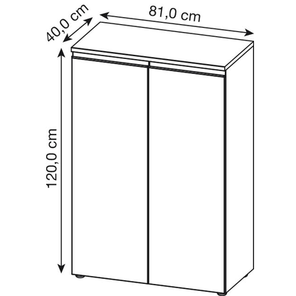 Artikelbild 2 für GERMANIA Aktenschrank Bedano, 4040-572 kaschmir 2 Fachböden 81,0 x 40,0 x 120,0 cm, Artikelnummer 386621