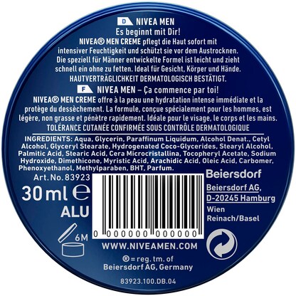 Artikelbild 6 für NIVEA MEN Hautcreme 75,0 ml, Artikelnummer 580072