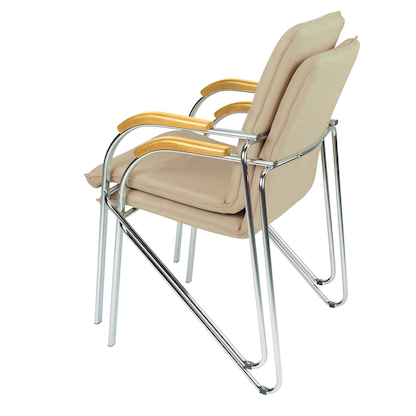 Artikelbild 4 für Nowy Styl Besucherstühle Samba beige Kunstleder, 2 St., Artikelnummer 953083