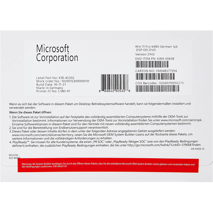 Artikelbild 3 für Microsoft Windows 11 Pro Betriebssystem 64 bit OEM Vollversion (DVD), Artikelnummer 637302