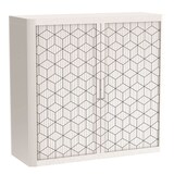 Artikelbild 1 für PAPERFLOW easyOffice Black & White Rollladenschrank 60452 2 Fachböden 110,0 x 41,5 x 104,0 cm, Artikelnummer 209878