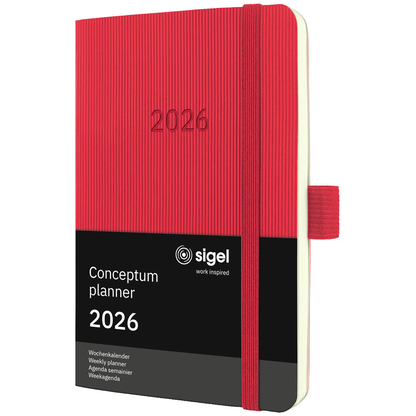 Artikelbild 6 für SIGEL Taschenkalender Conceptum 2026 rot, 1 St., Artikelnummer 568277
