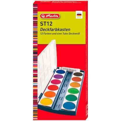 Artikelbild 2 für herlitz ST12 Wasserfarbkasten 12 Farben, Artikelnummer 917017