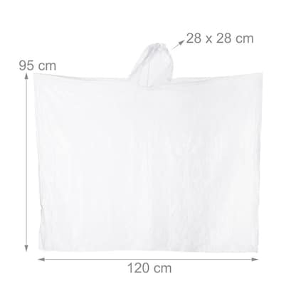 Artikelbild 7 für relaxdays unisex Einweg-Regenponcho transparent Einheitsgröße 20 St., Artikelnummer 966248