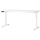 Artikelbild 1 für GERMANIA Mailand höhenverstellbarer Schreibtisch weiß rechteckig, T-Fuß-Gestell weiß 160,0 x 80,0 cm, Artikelnummer 136406
