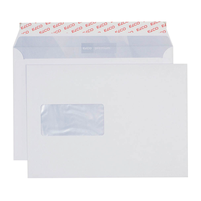 Artikelbild für ELCO Briefumschläge Office DIN C5 mit Fenster hochweiß haftklebend 100 St., Artikelnummer 359260