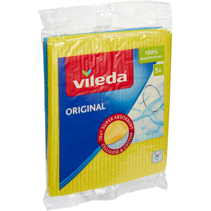 Artikelbild 2 für vileda ORIGINAL Schwammtücher Naturfaser waschbar, 5 Tücher, Artikelnummer 583542